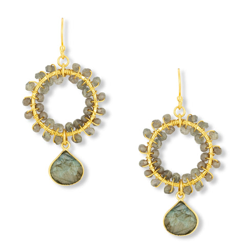 Talia Earrings Labradorite