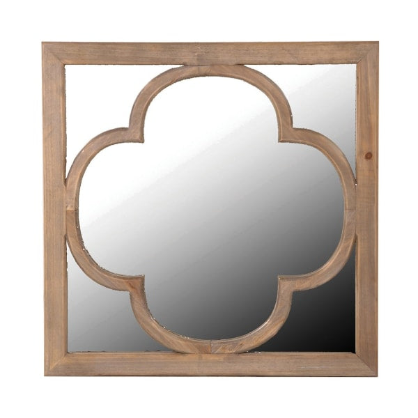 Wooden relief mirror