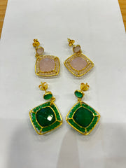 Ag gold earrings