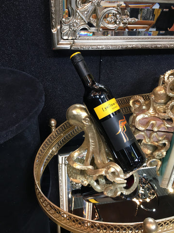 Gold octopus wine holder